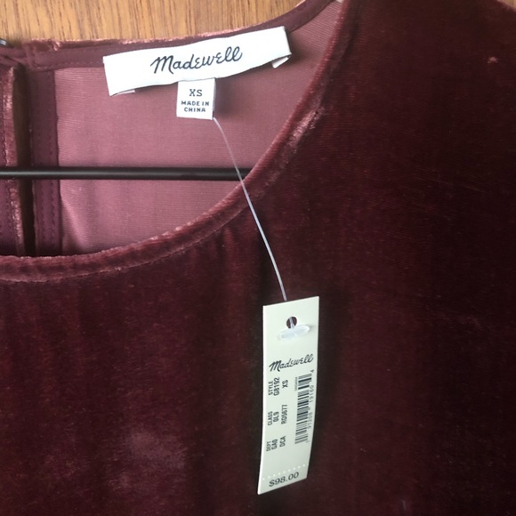 Madewell Velvet Tulip-Hem Top - Picture 7 of 8